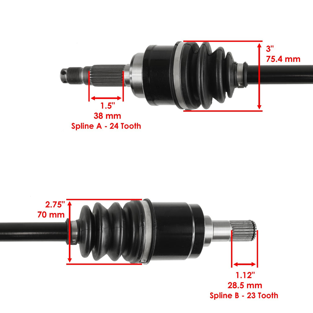 Caltric Front Right CV Joint Axle Replacement for Honda MUV700 (2009-2013)