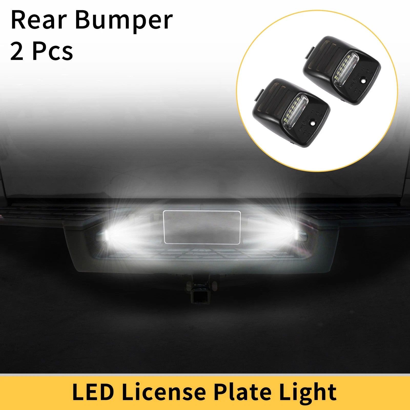 2PCS License Plate Light for Toyota Tundra (2000–2013) Clear Lens
