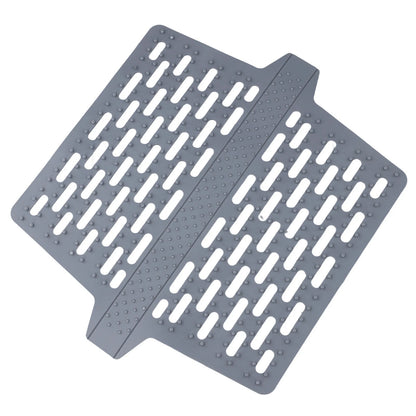 Silicone Saddle Mat for Double Kitchen Sinks (Efficient Drainage Design)