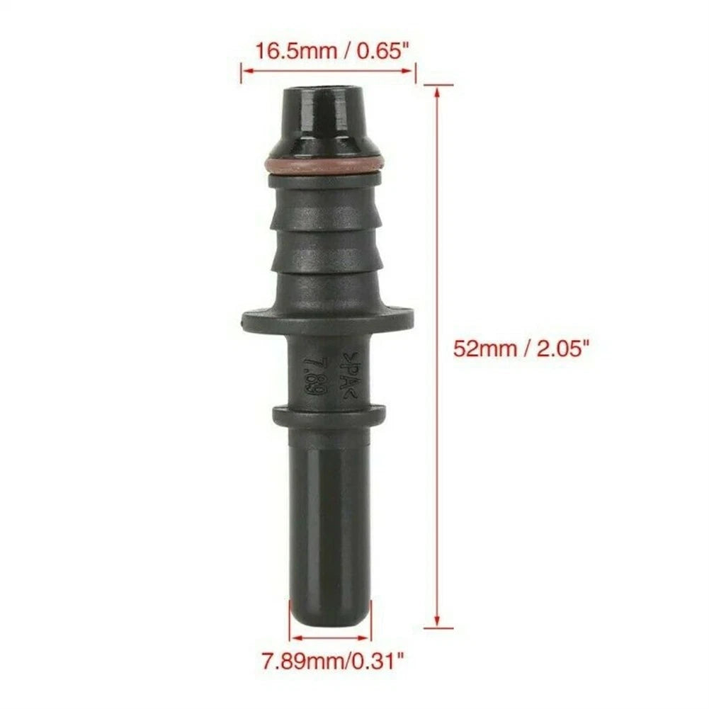 Barb Coupler Interface Black Fuel Hose Bundy Connector for
