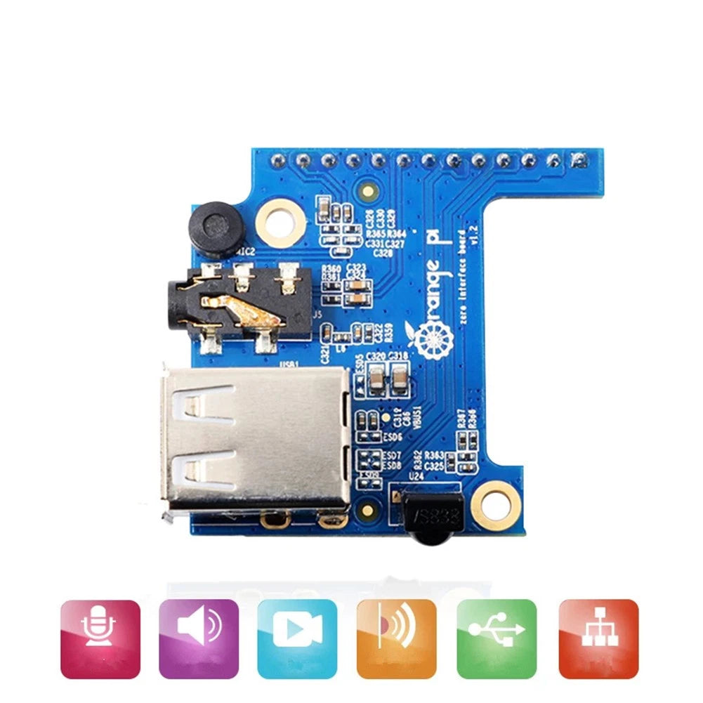 Expansion Board for Orange Pi Zero/Plus/Plus2PC IO Microphone USB