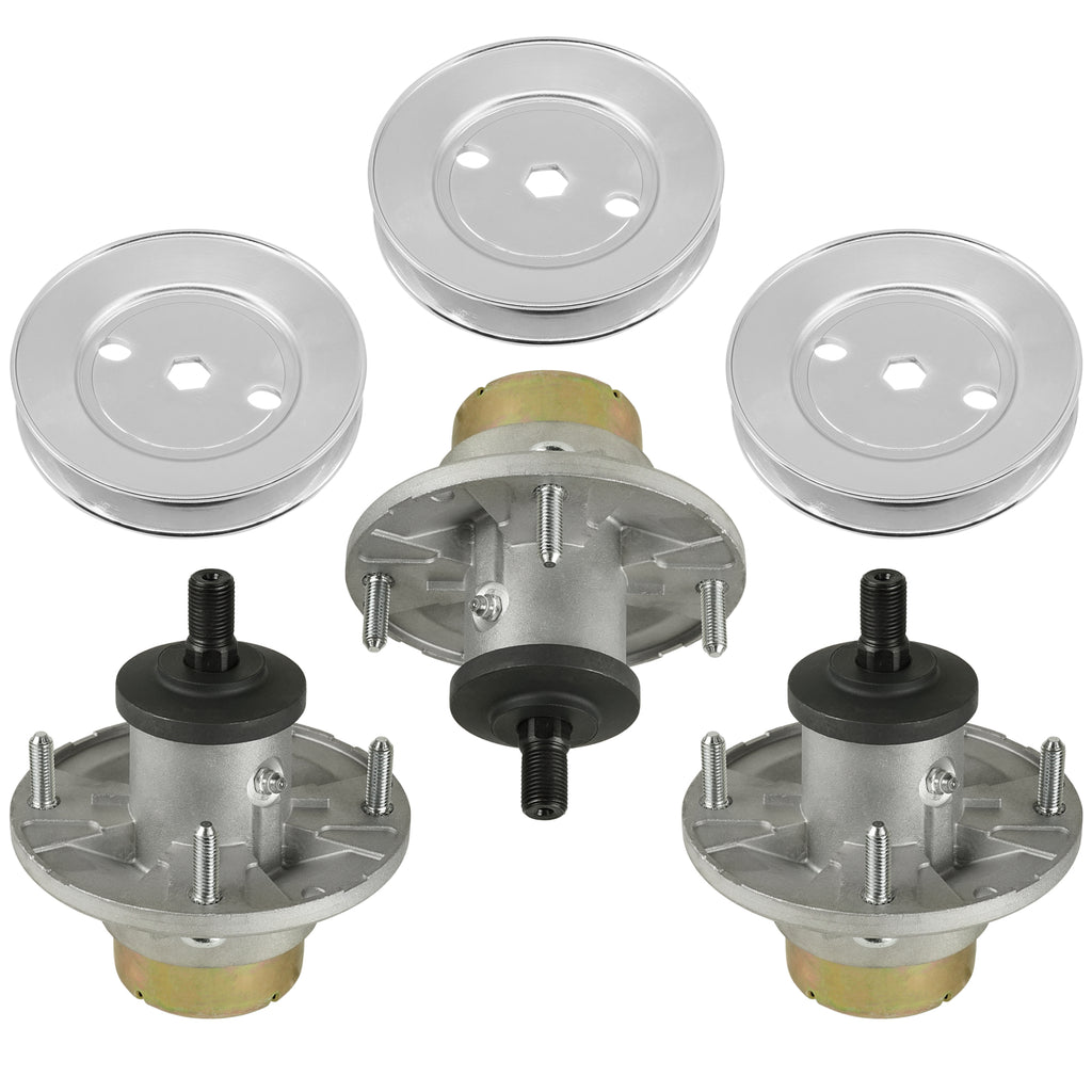 Mower Deck Spindle with Pulley Replacement for John Deere X580 X584 (2010–2019)