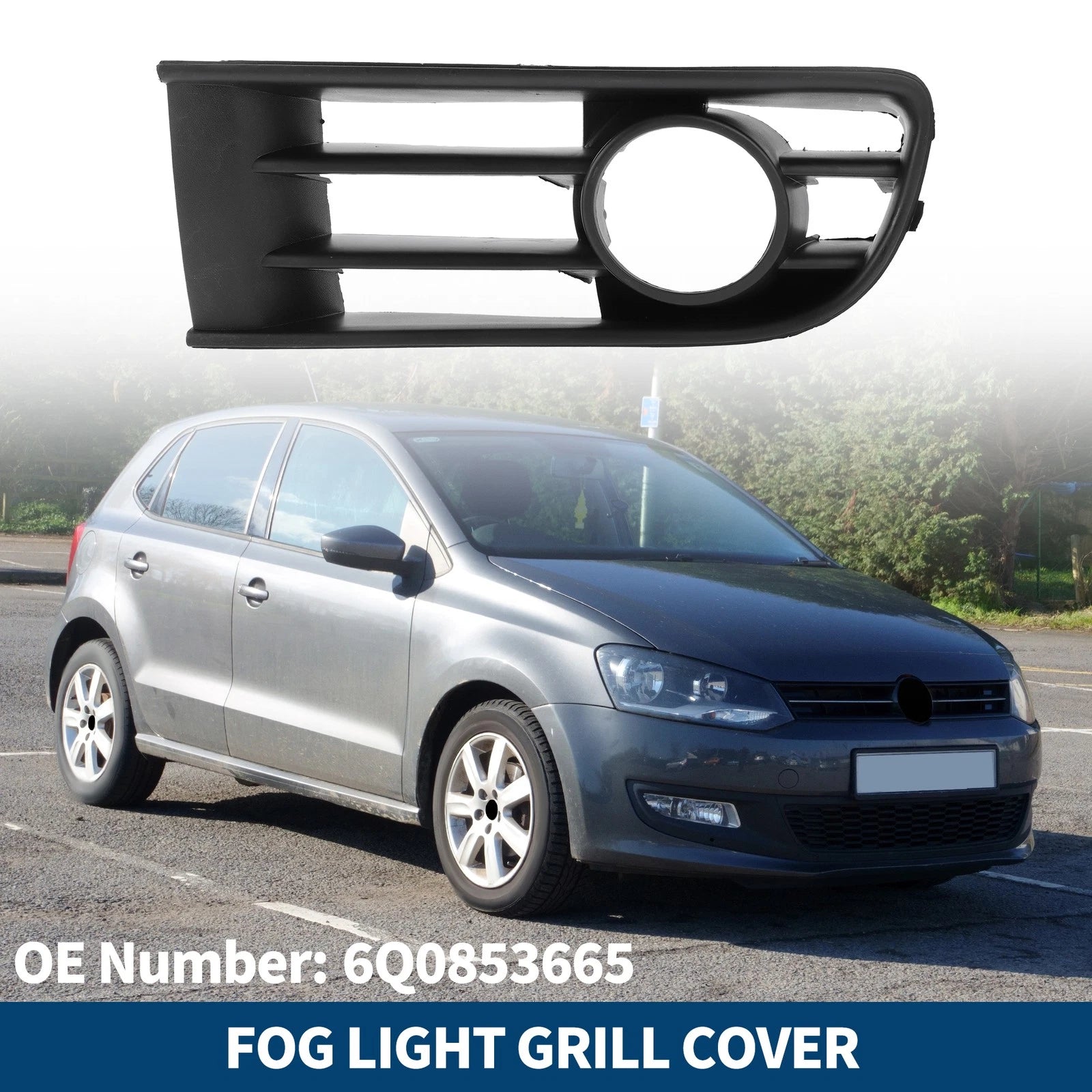 Front Left Fog Light Grill Replacement for Volkswagen Polo (2002–2005)