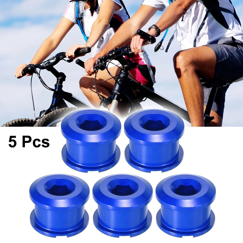 5pcs Chainring Nuts Bicycle Bike Chain Ring Bolt Replacement for Road MTB (—)