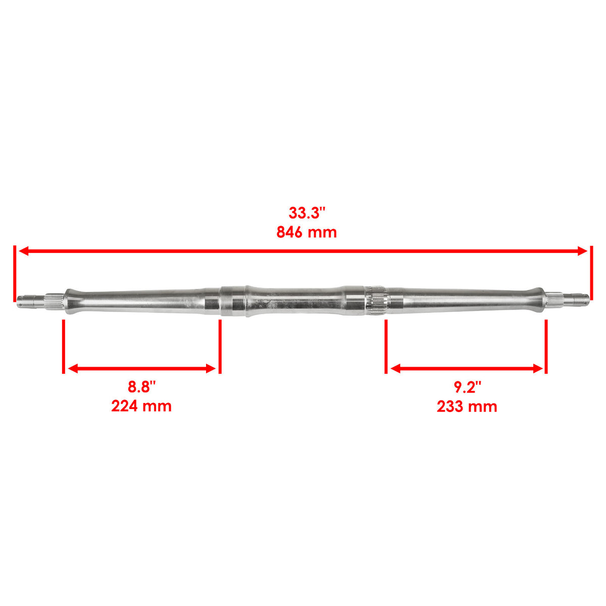 Caltric Rear Axle Shaft Replacement for Kawasaki Mule 4000 (2003–2017)