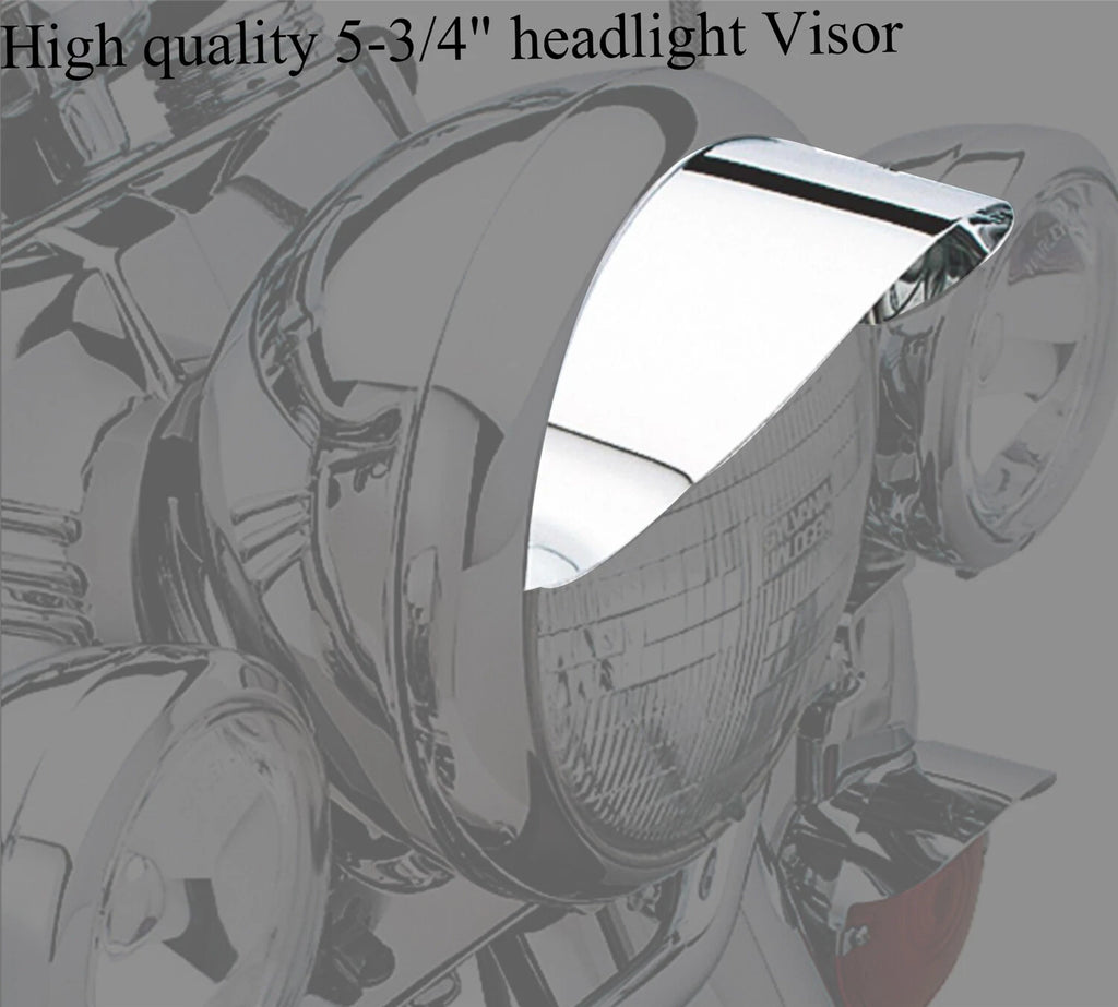 5.75" Chrome Headlight Visor for Honda Cruiser