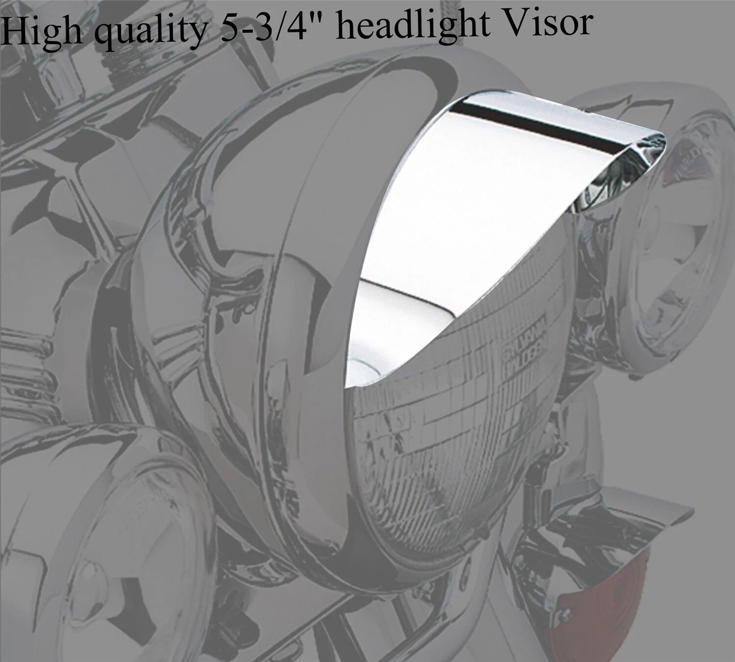 5.75" Chrome Headlight Visor for Honda Cruiser