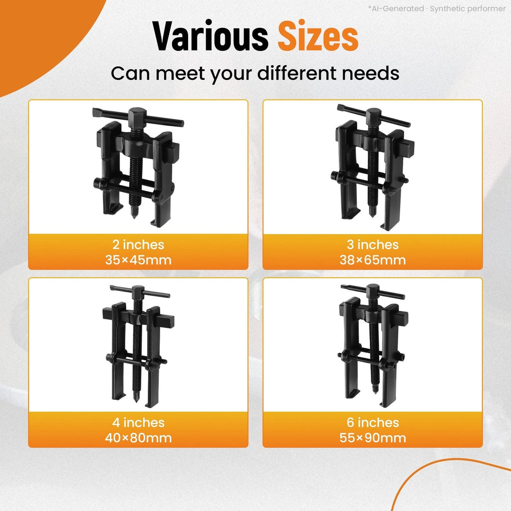 4PC Bearing Puller Set for Universal Use (2, 3, 4, 6 Inch)