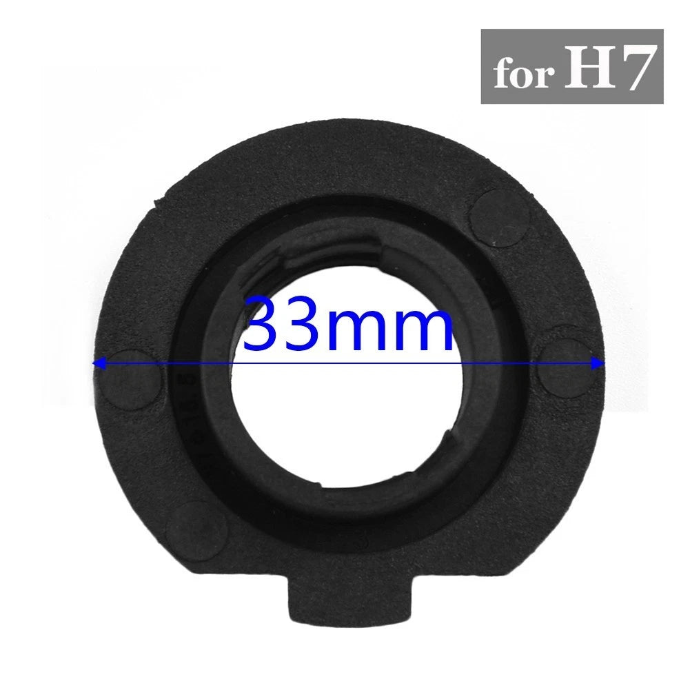 2X H7 LED Headlight Bulb Base Adapter Socket Retainer for Universal Fit