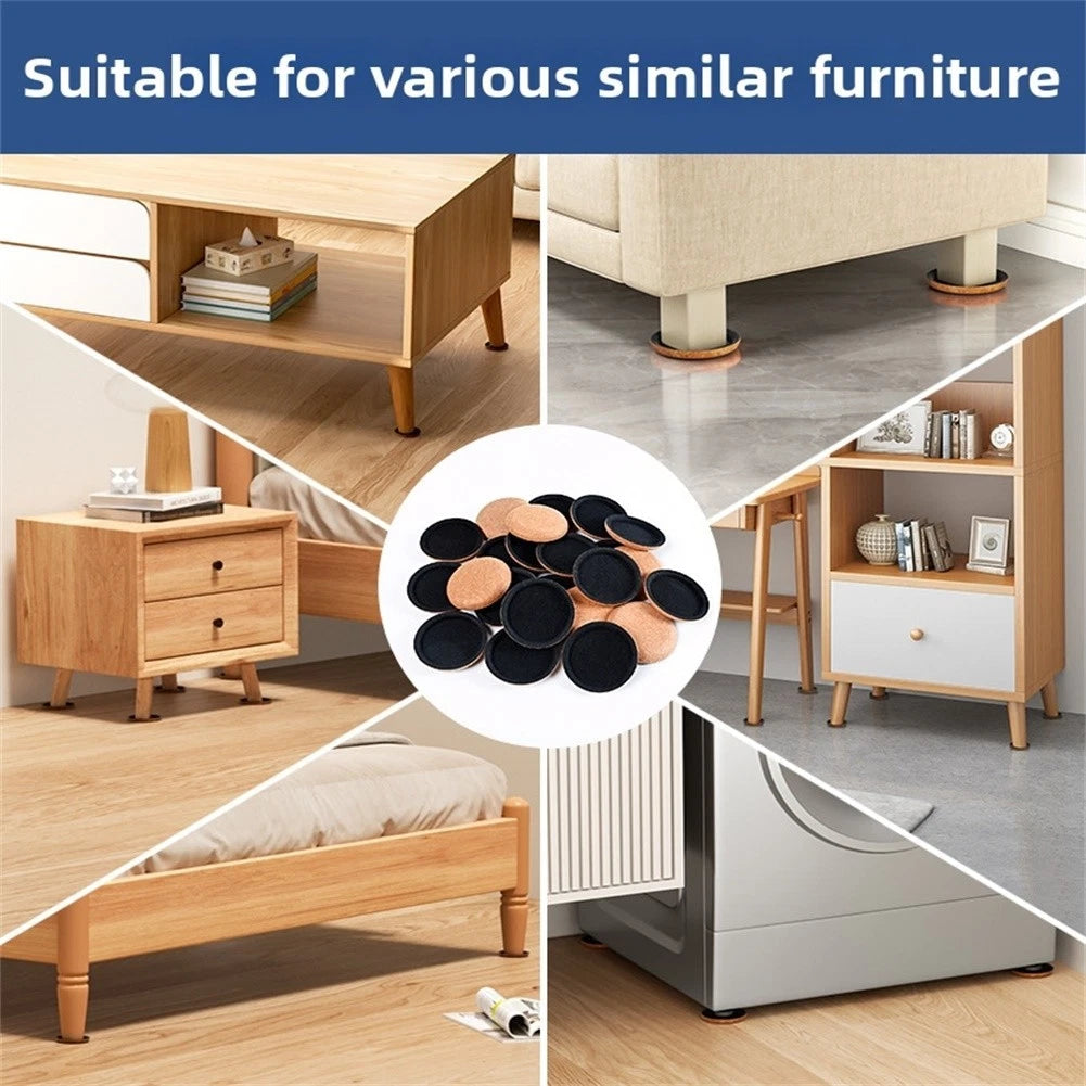 4 Pack Non Woven Furniture Sliders for Smooth Movement on Floors