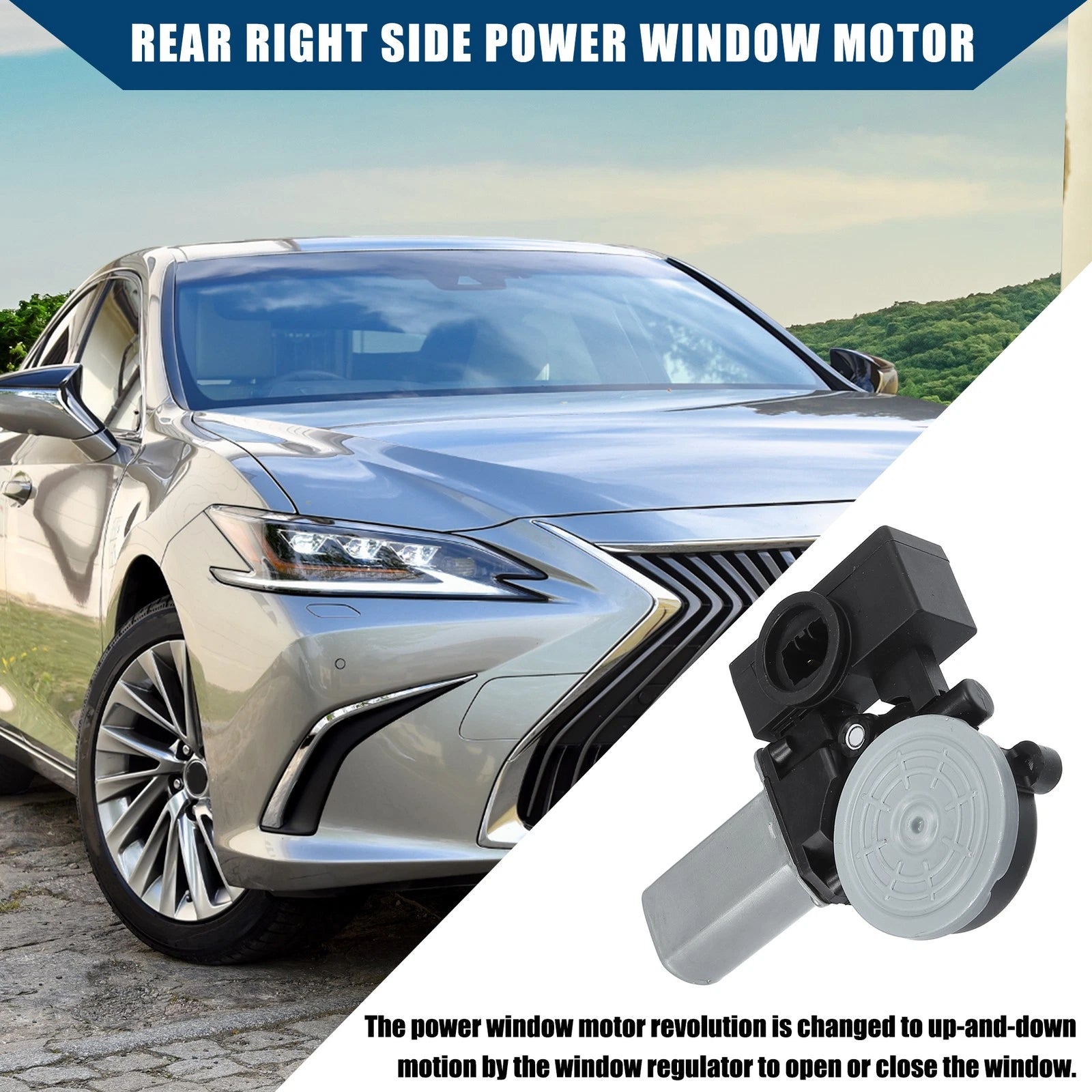 Power Window Lift Motor Rear Right Replacement for Lexus ES300 (2002–2003)