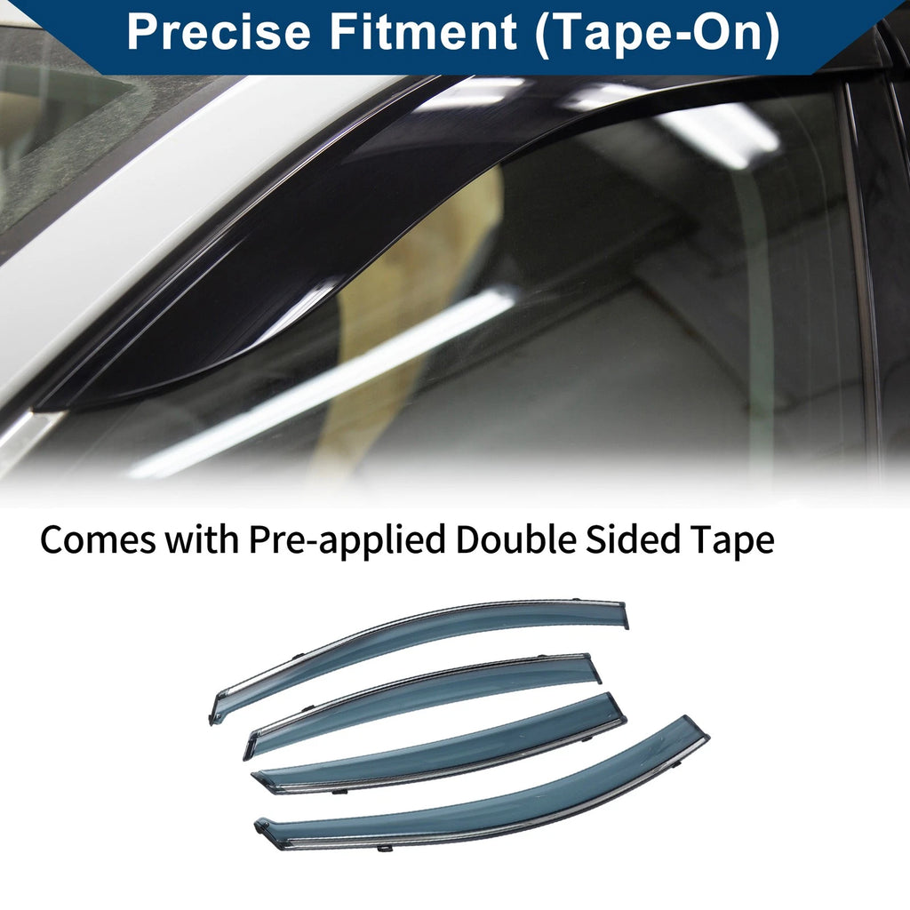 Window Deflectors Side Vent Visors for Hyundai Accent Sedan (2012–2017)