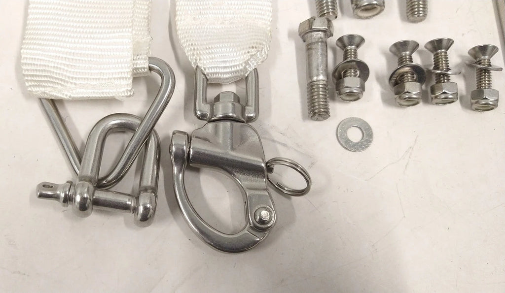 Swivel Snap Shackle Set with Pin, Strap & Bracket for Parts