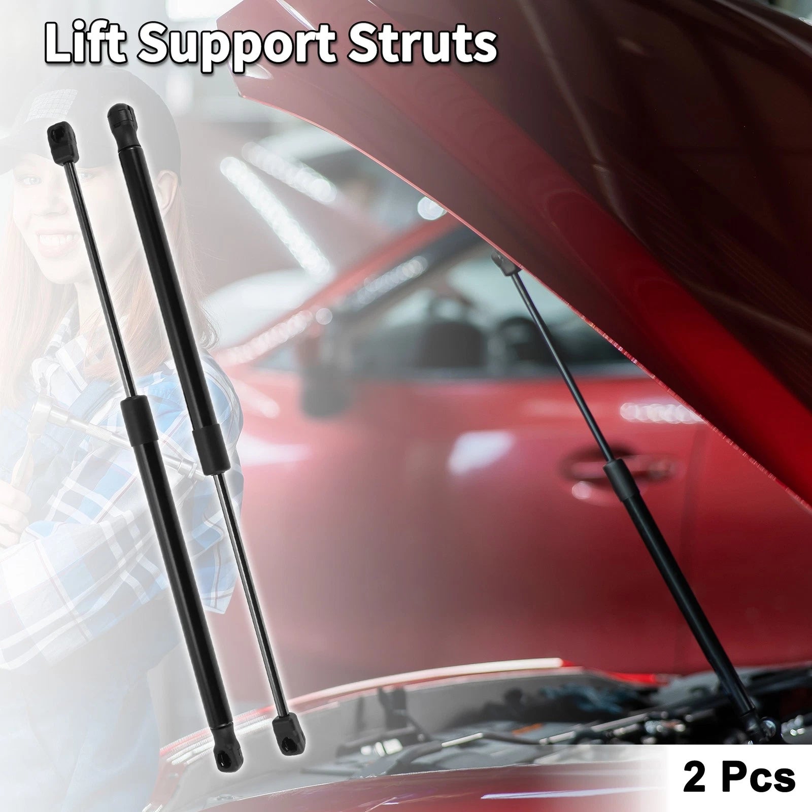 Front Hood Lift Supports Struts for Hyundai Santa Fe 2007-2012