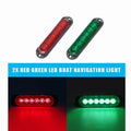 2X 12V Green LED Oval Side Marker Lights for Vehicle Visibility