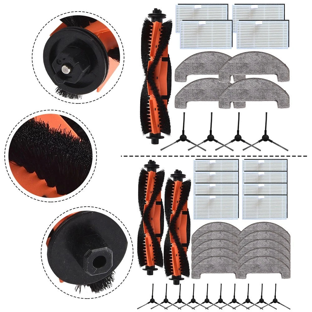 Complete Main Side Brush Filter Mop Cloth Set for MOVA E20 Pro E20 Pro Plus
