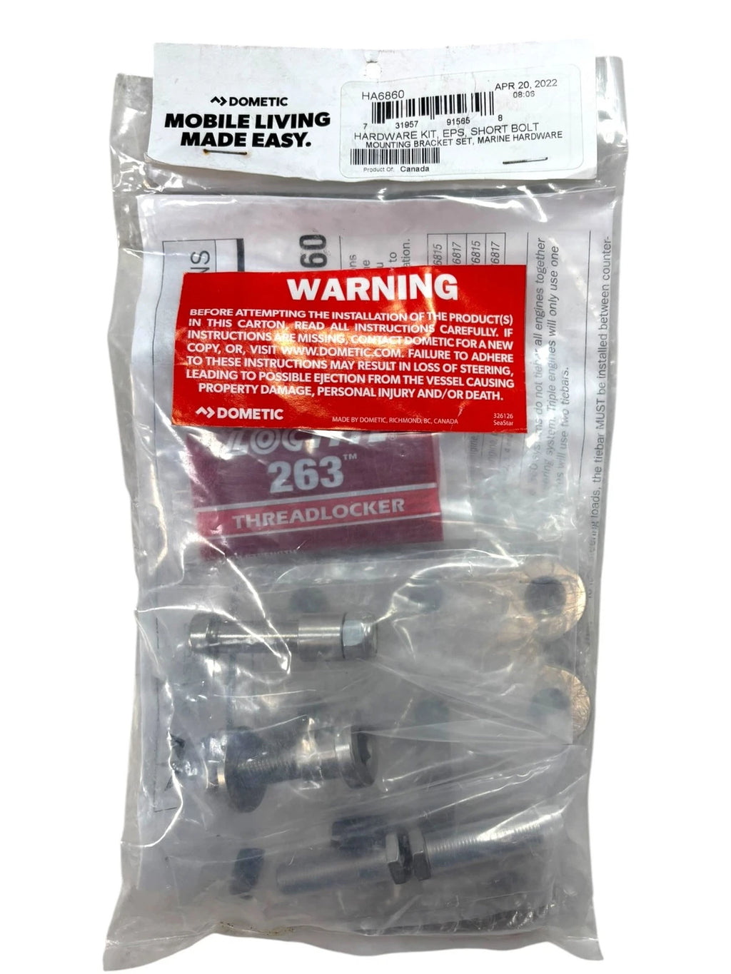 Dometic HA6860 EPS Mounting Plate Hardware Kit for Dometic Refrigerators