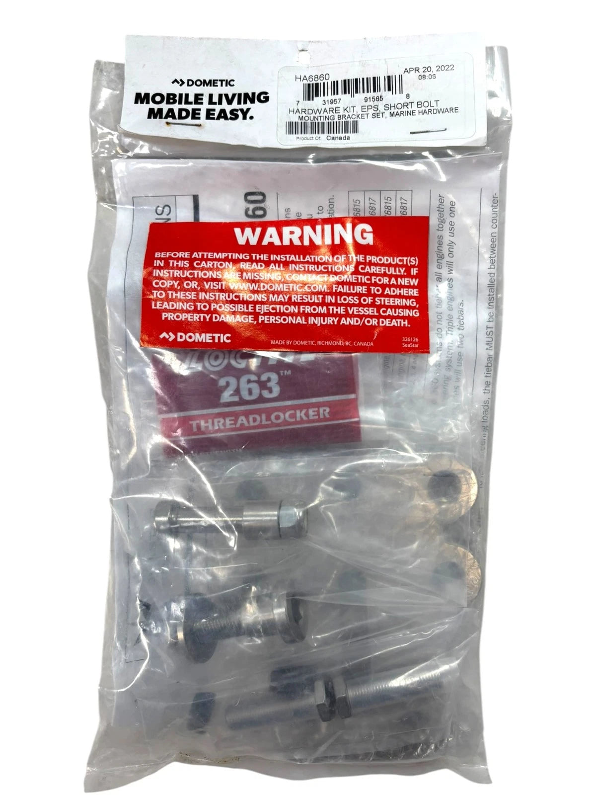 Dometic HA6860 EPS Mounting Plate Hardware Kit for Dometic Refrigerators