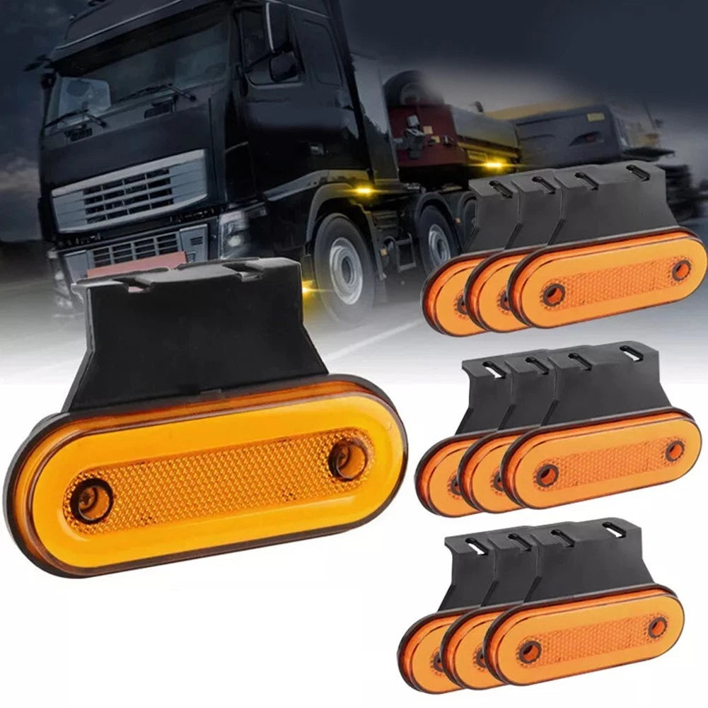 10X Orange Amber LED Marker Lights for Vehicle Safety