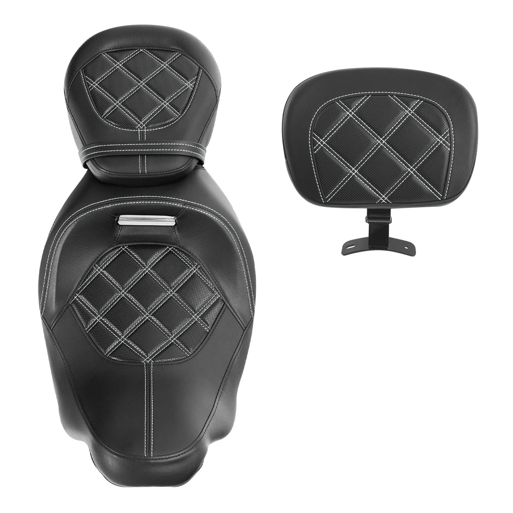 Low-Profile Driver & Passenger Seats Backrest for Harley Touring (2009–2023)