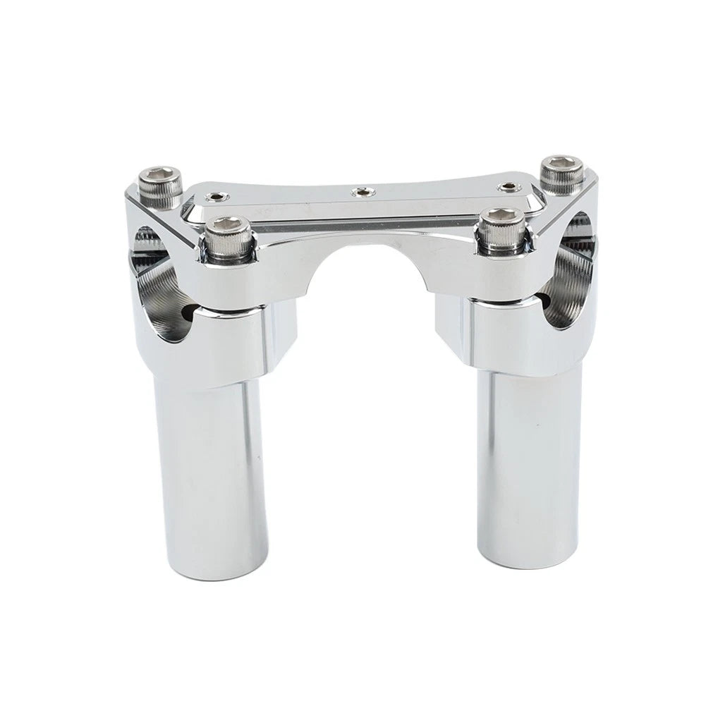 3.5" Straight Handlebar Riser & Top Clamp Chrome For Harley Dyna Tour Road Glide
