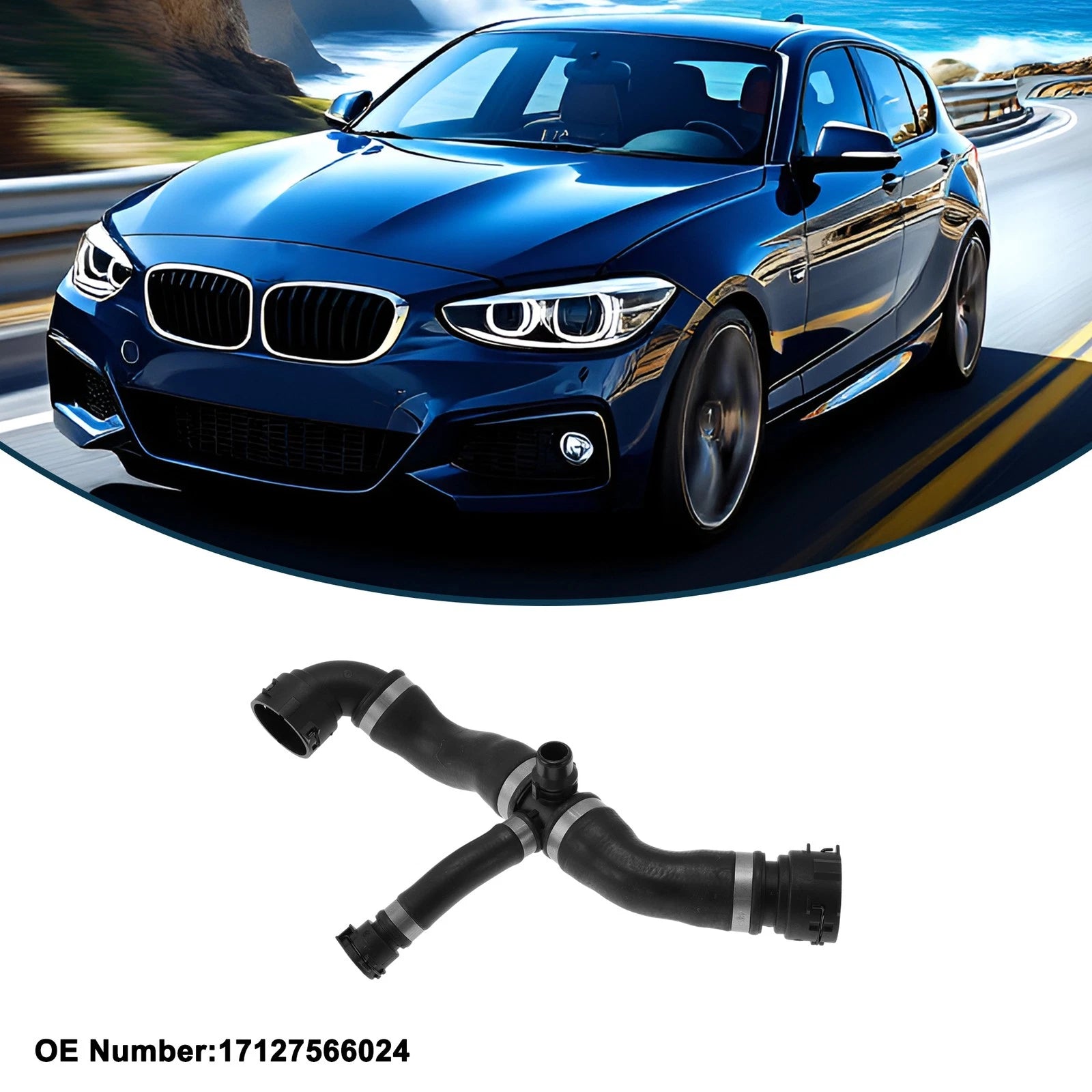 Radiator Hose Replacement for BMW 1 Series (2007–2008) Rubber Water Pipe