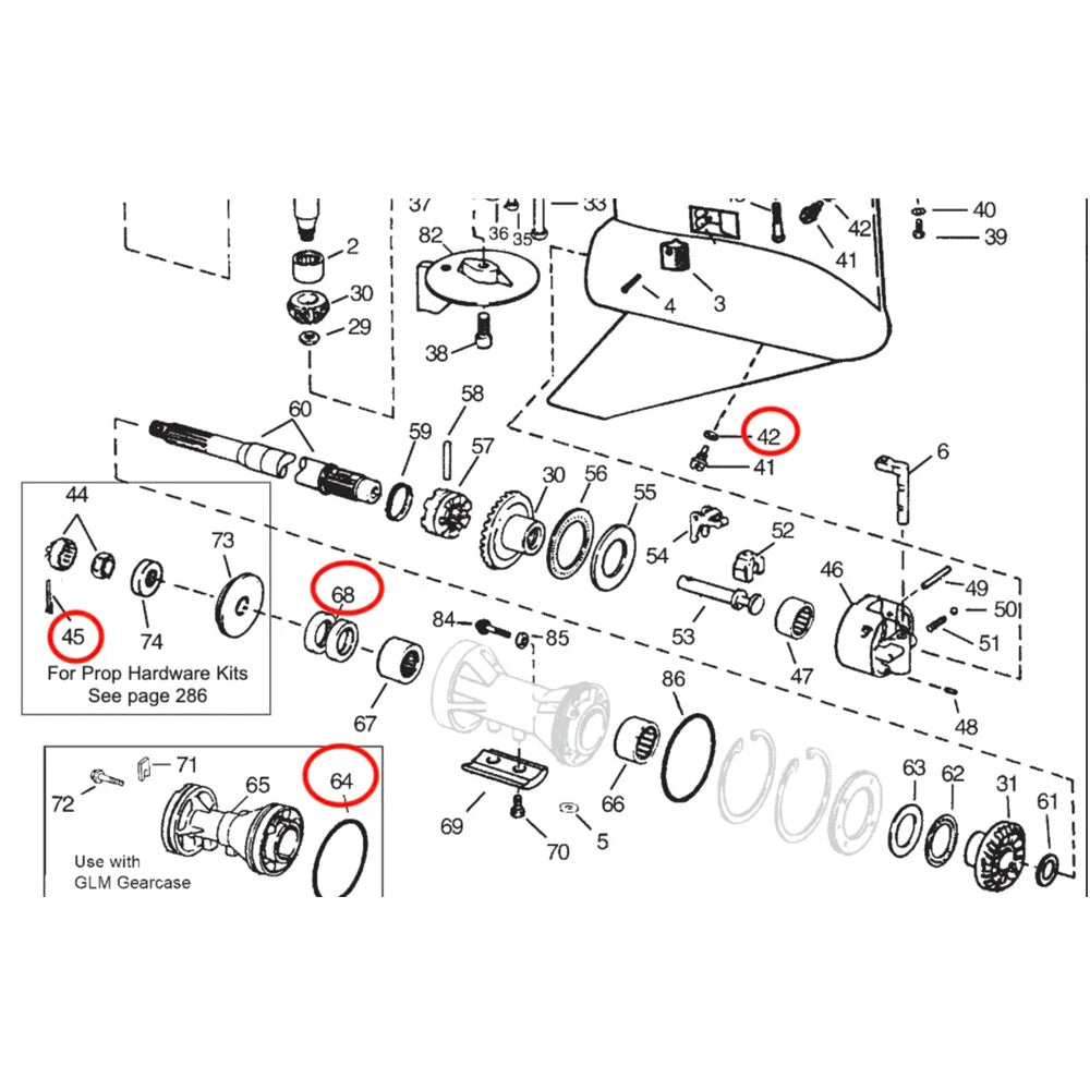 Lower Unit Oil Seal & O-ring Set for OMC Cobra V6 & V8 (0778172, 0321119, 0019084)