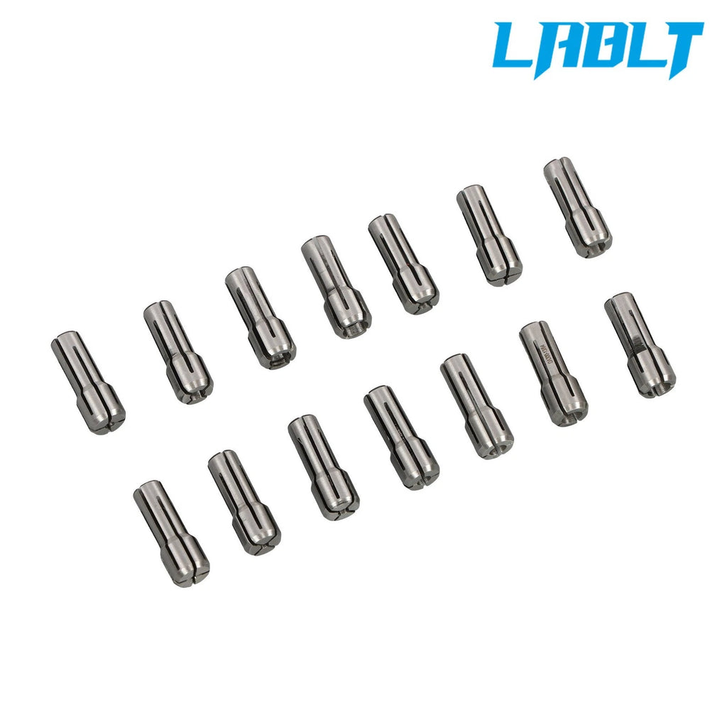 Set of 14 DA300 Precision Collets for (1/64" Collapse Range)