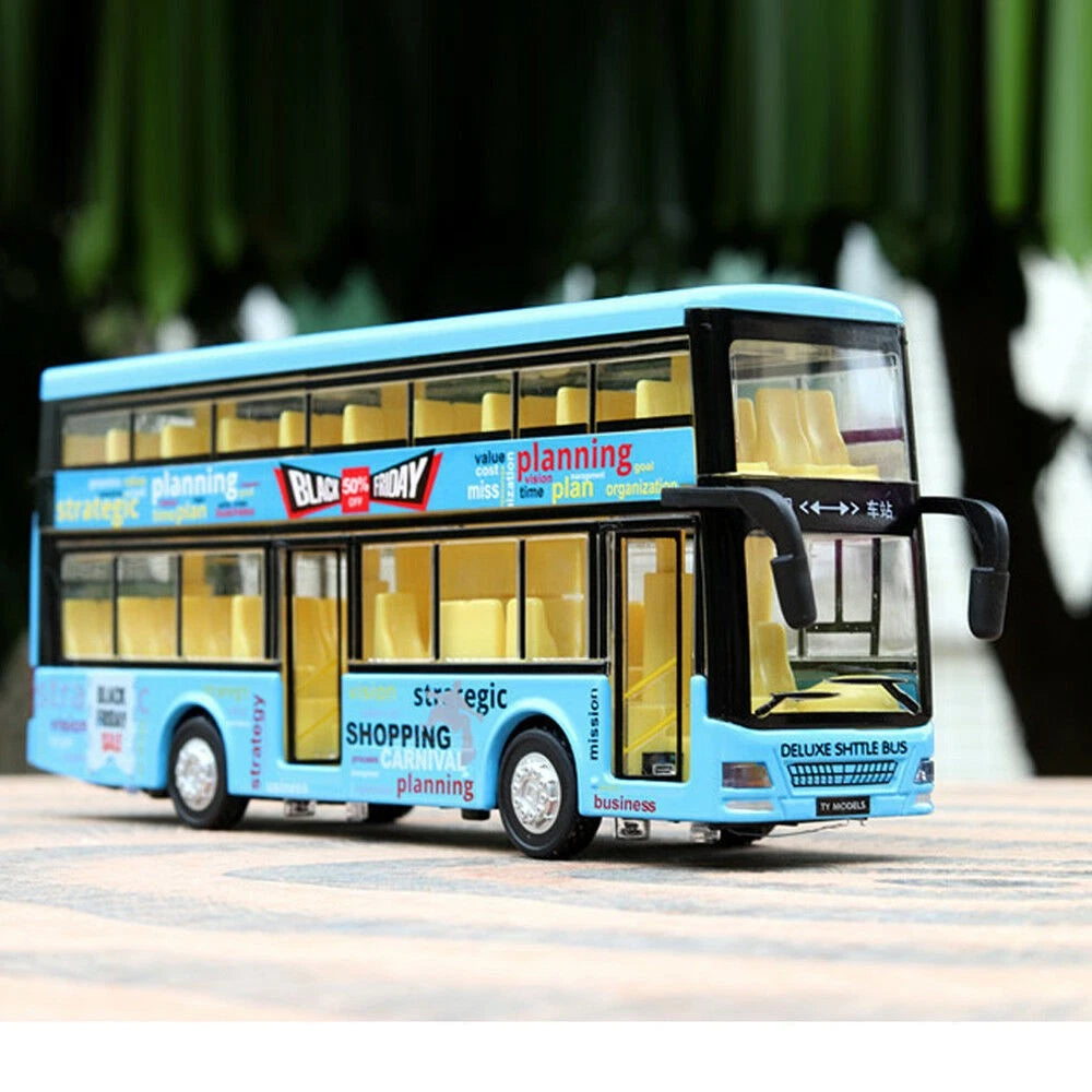 Double-decker Bus Toy Model for Kids (1:36 Scale)