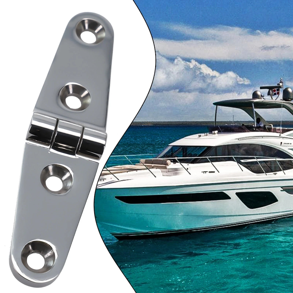 Marine Grade Stainless Steel Hinge Strap Butt Hinges for A4 Hatch Door