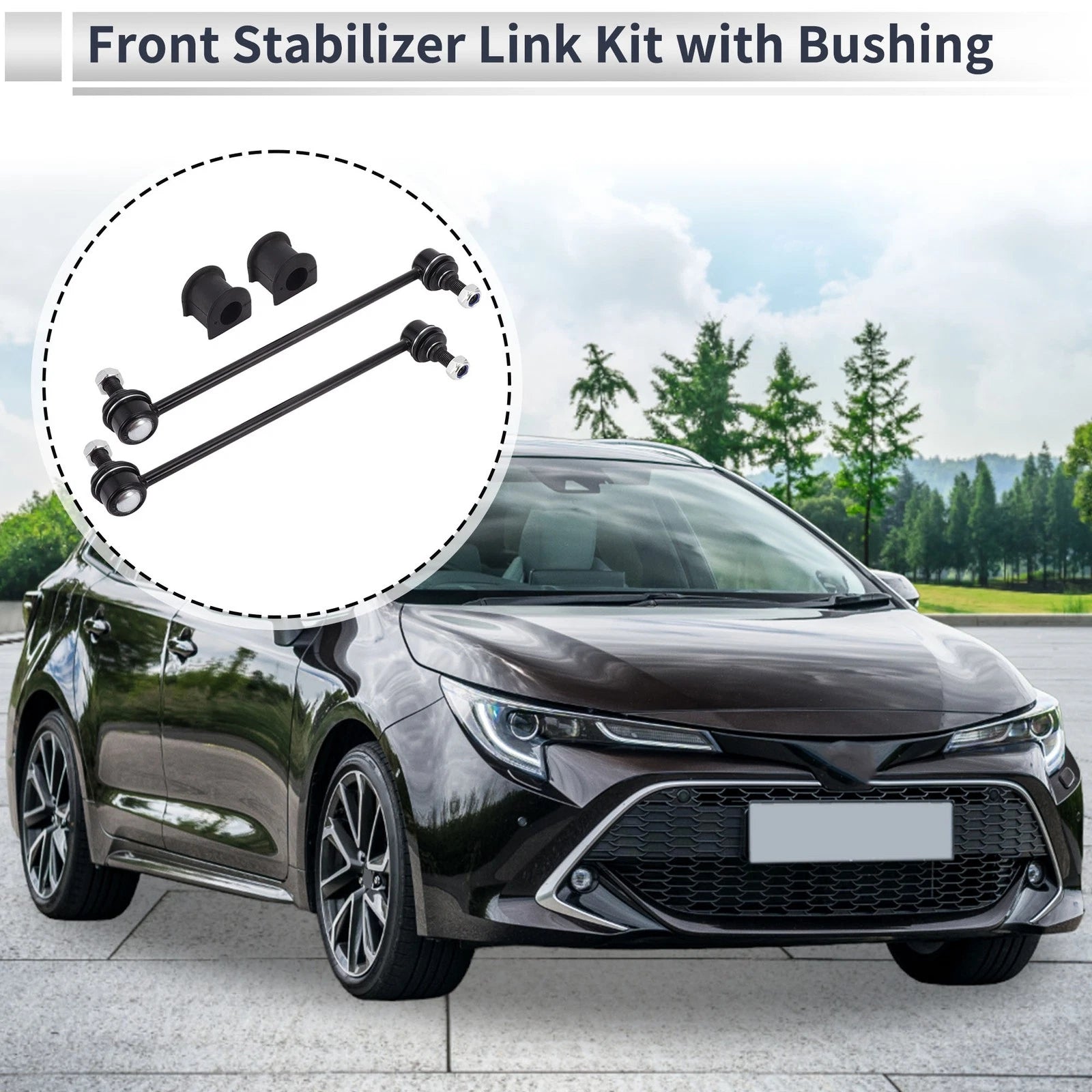 Front Stabilizer Bar Links 2 Pcs Bushing for Toyota Matrix (2003–2014)