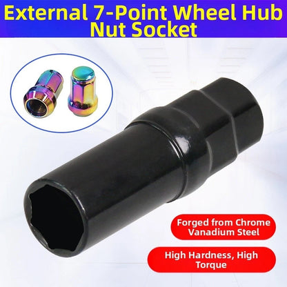 7-Point Star Socket 16mm Lug Nut Removal Tool for Automotive Wheels