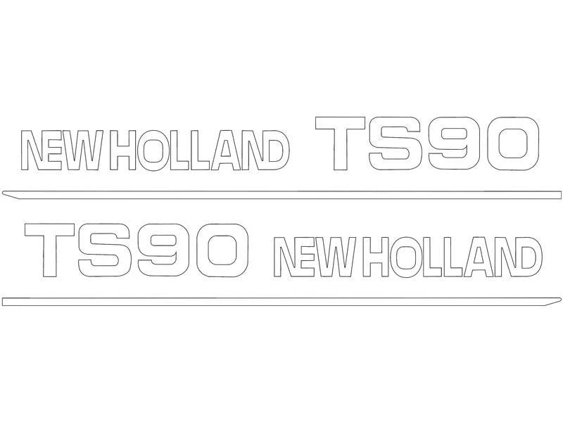 Bonnet Decal Set for New Holland TS90