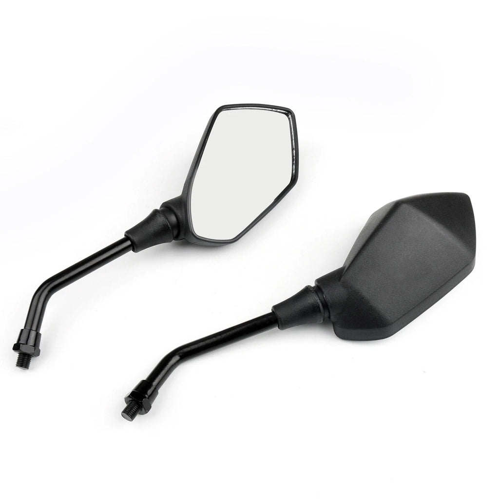 10mm Black Rear View Side Mirrors for Honda Suzuki Kawasaki