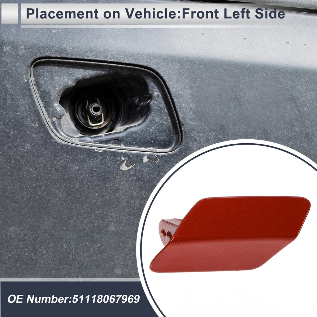 Front Left Headlight Washer Nozzle Cover Cap for BMW 320i (2010–2019)