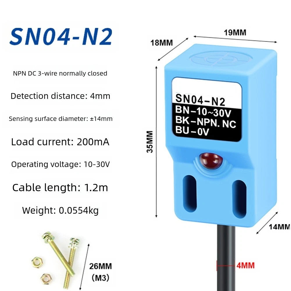 Set of 4 Inductive Sensor Switches NPN for Industrial Machinery