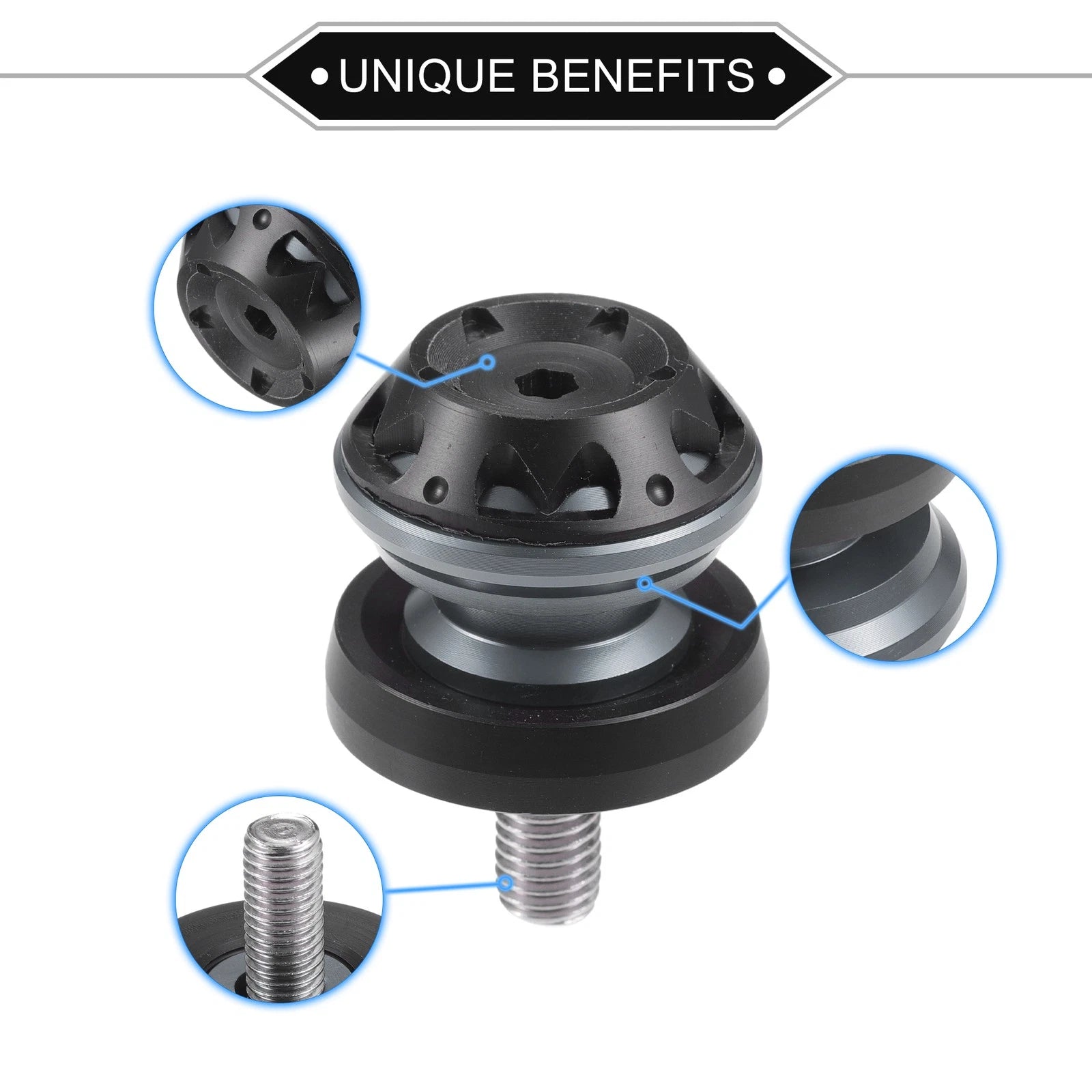 Swingarm Spools 10mm M10x1.5 Pair for Motorcycle Aluminum Alloy (2000–2018)