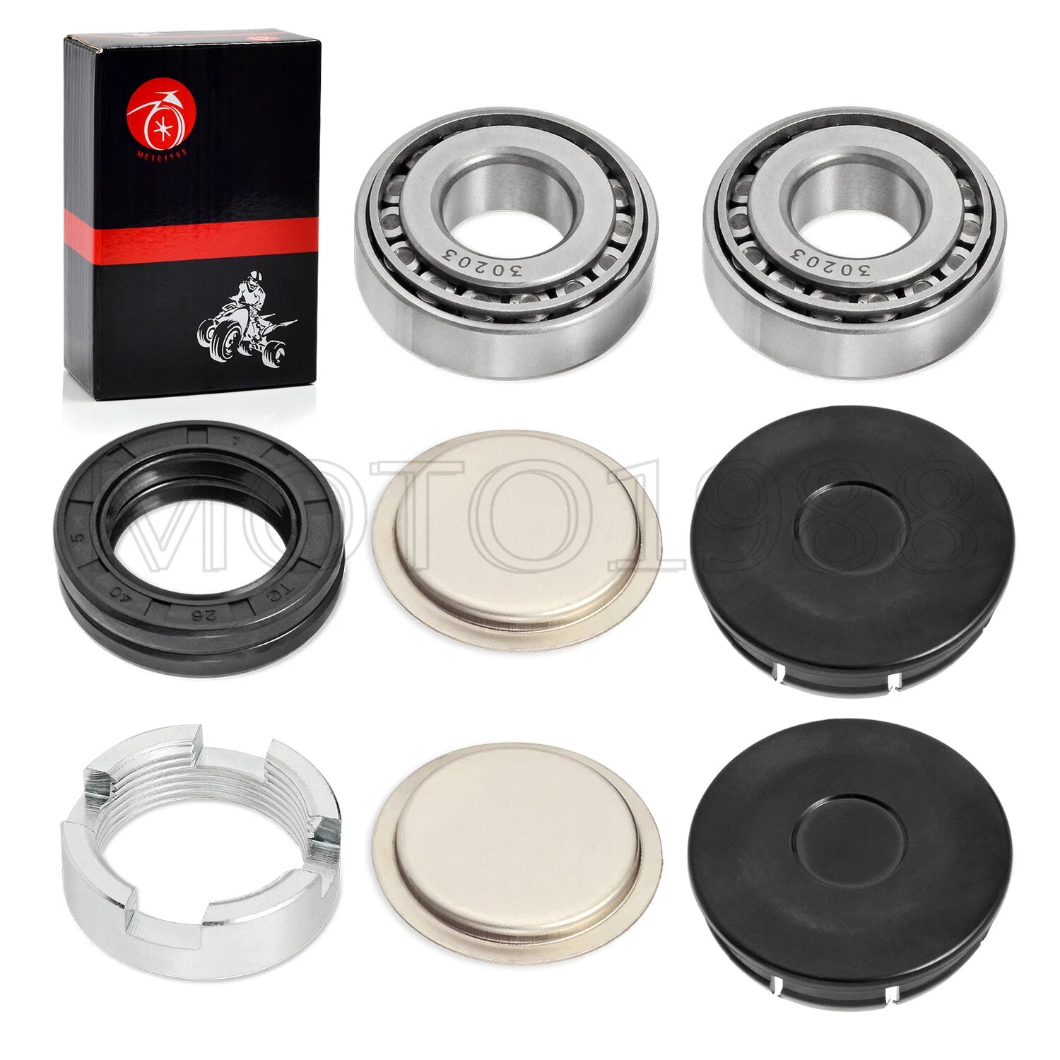 Swingarm Bearing Seal Nut & Cap for Honda Foreman Rubicon 400 450 500 Recon 250 (2000–2023)