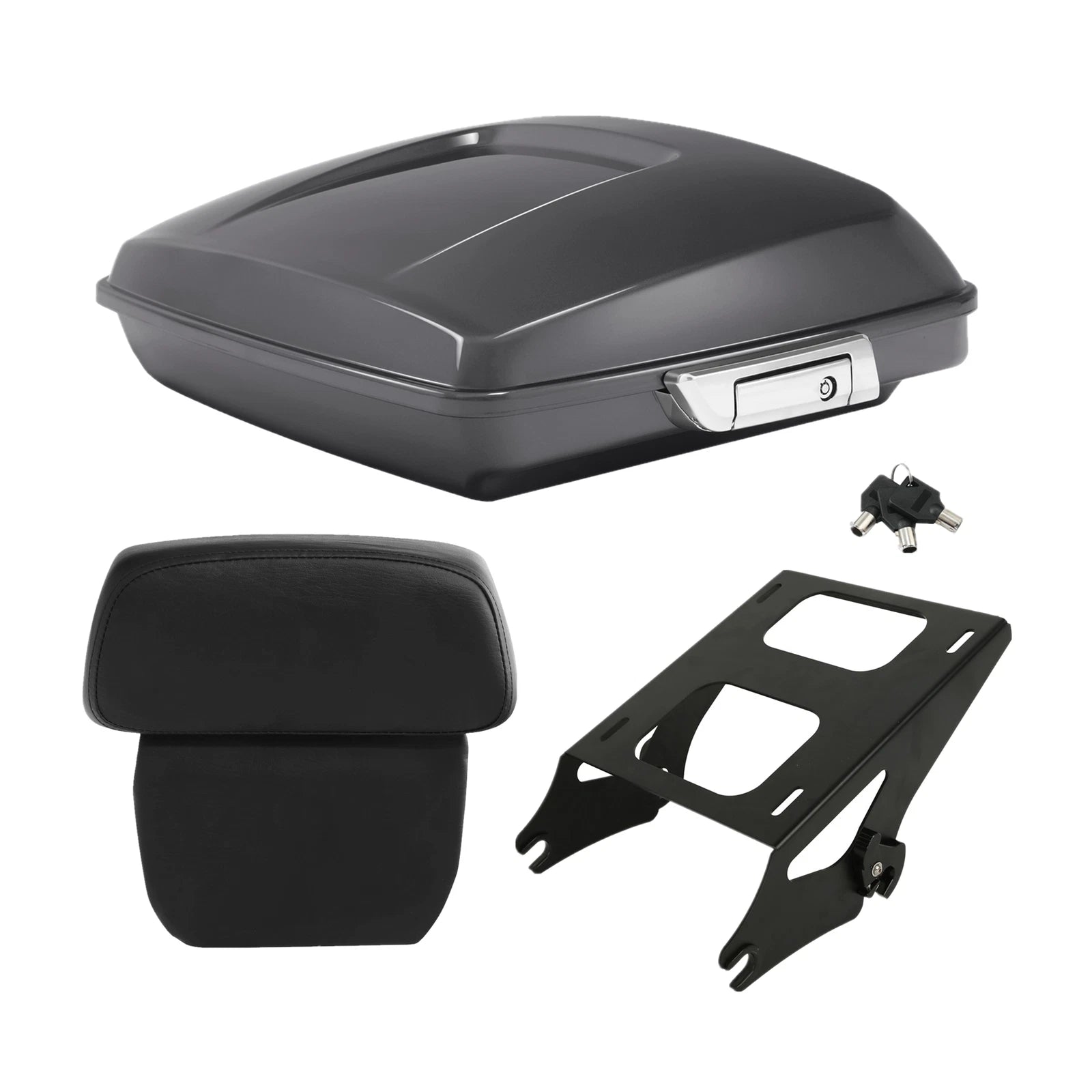 Trunk Pad Mount Rack for Harley Touring (2014–2026) Gauntlet Gray Metallic