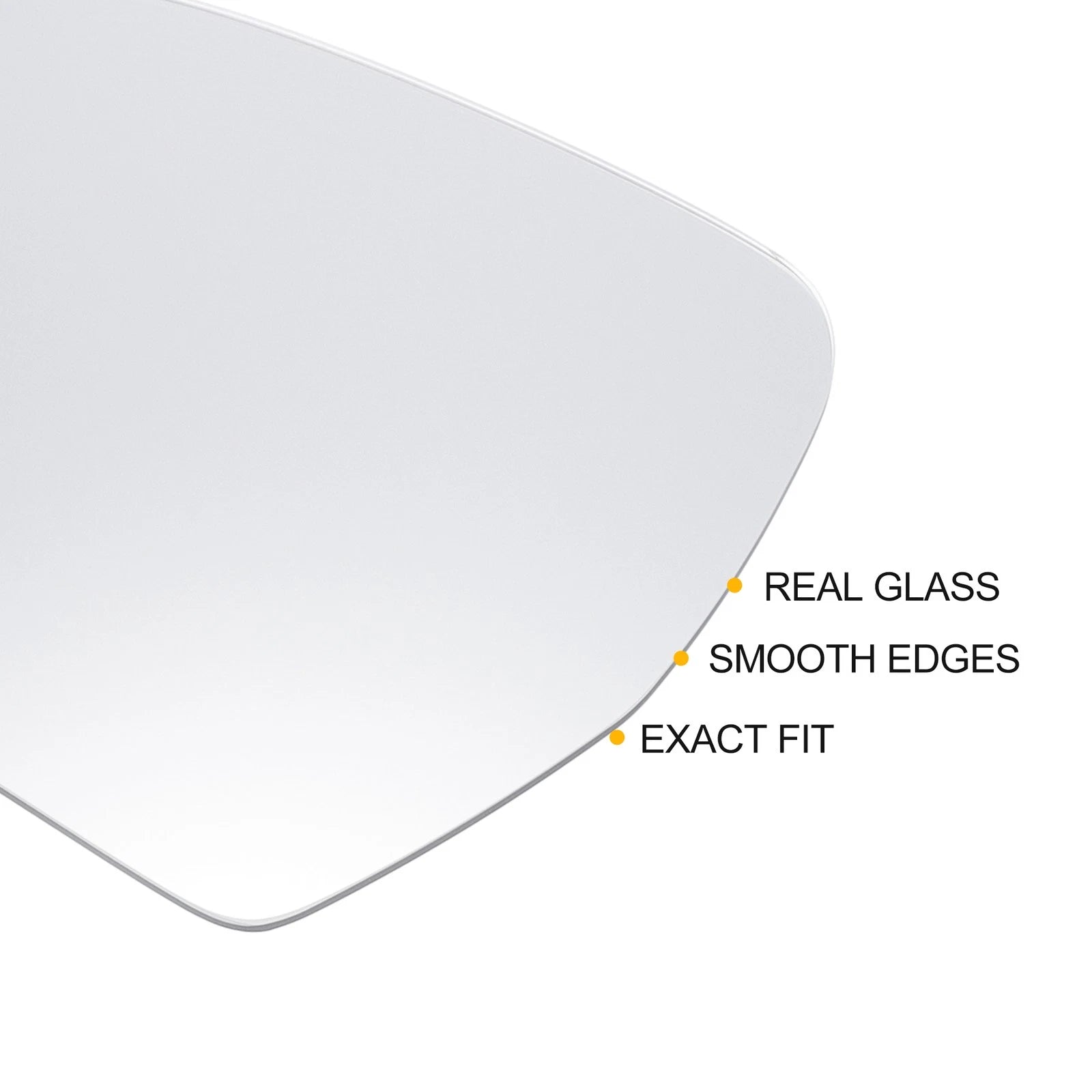 Left Side Heated White Mirror Glass for Audi A3 A4 (2008–2010)