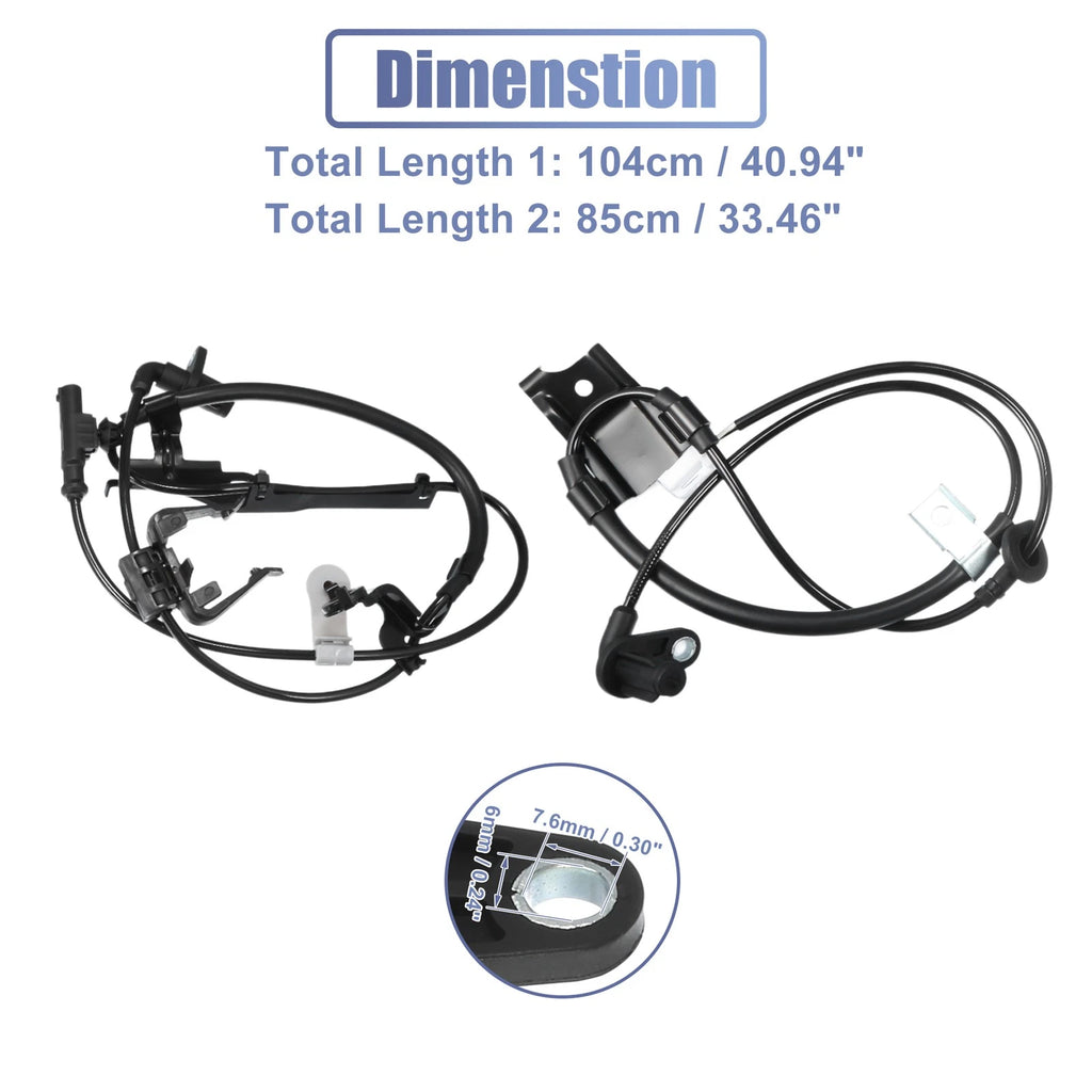 Wheel Speed Sensor Front Rear Left Right ABS Set for Toyota Venza (2009–2015)