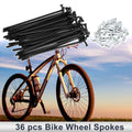 Bicycle Spokes Nipple Set 12G 97mm Carbon Steel Black for Universal Use