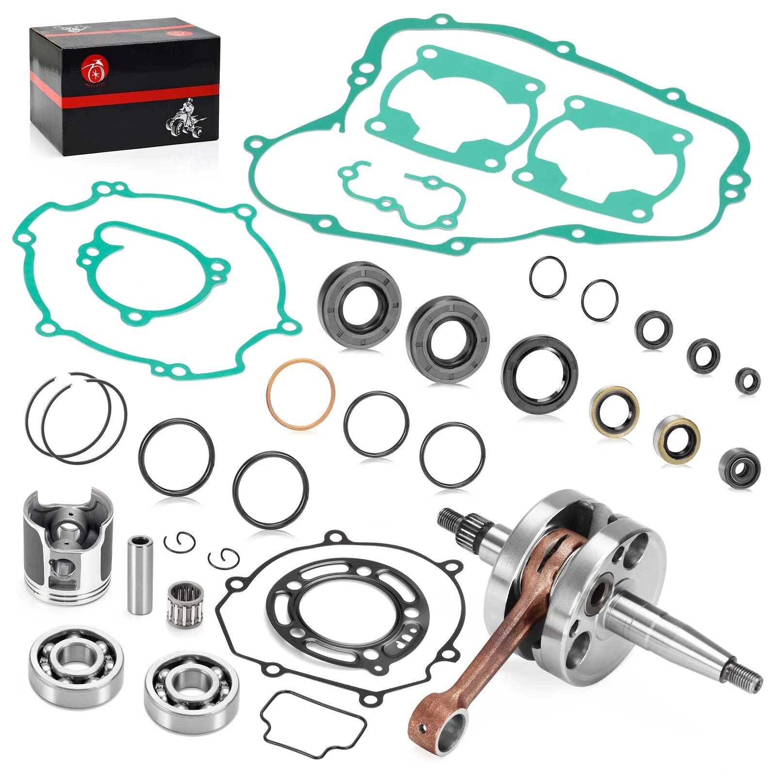 Engine Rebuild Kit for Kawasaki KX100 (2006–2013) - Crankshaft, Piston, Gaskets
