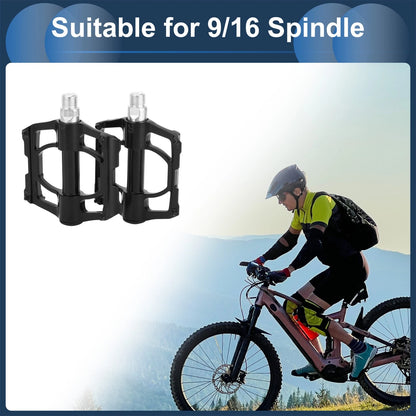 Cycling Bike Pedals 9/16 Inch Spindle Plastic for Road Mountain BMX MTB (1 Pair)
