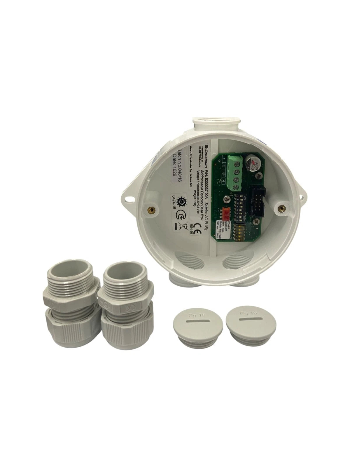 Consilium 5200237-00A, Salwico AC-IR-3FQ Detector Base IP65/67 (Addressable)