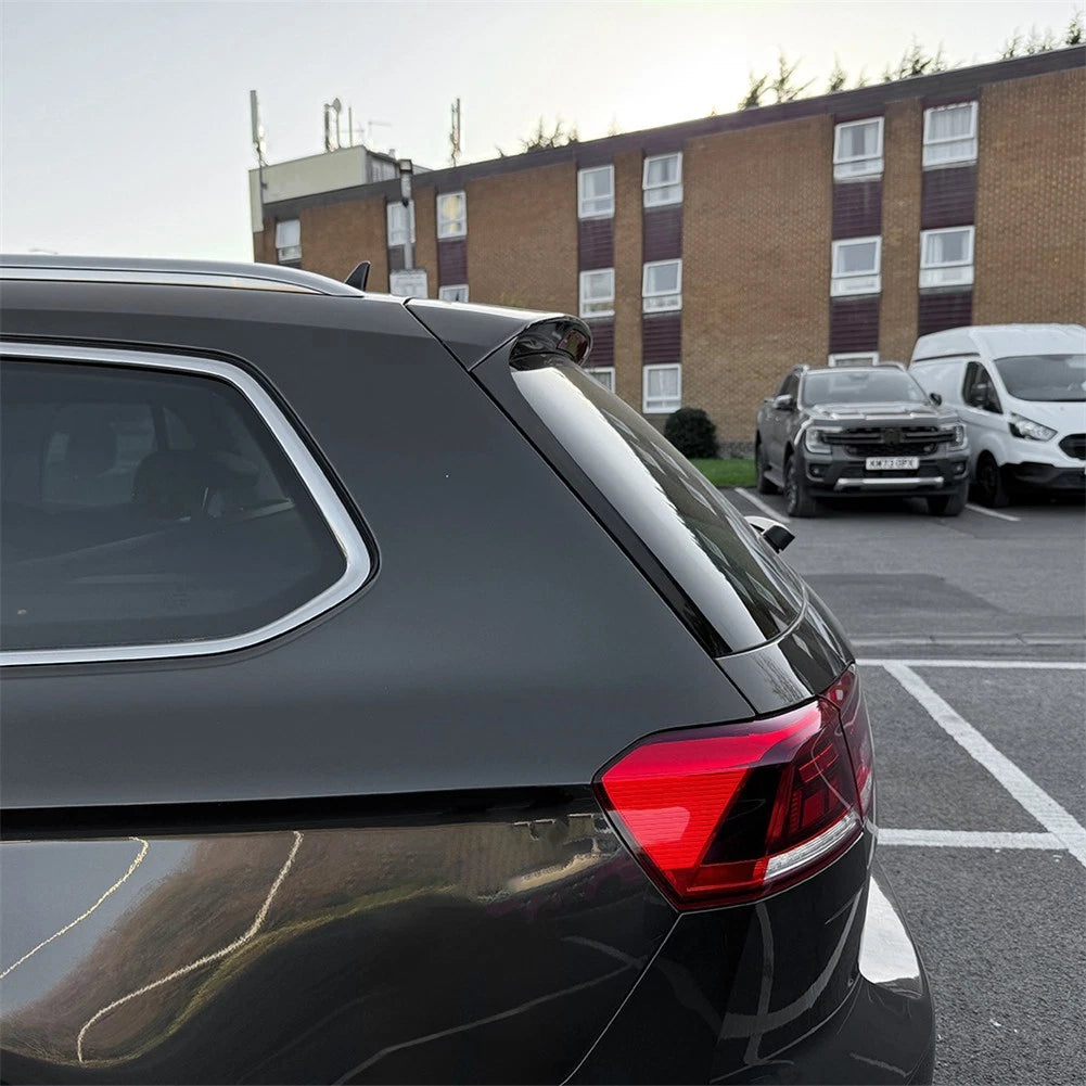 Gloss Black Rear Window Side Spoiler Trim for Passat B8 B8.5 (2015–2023)