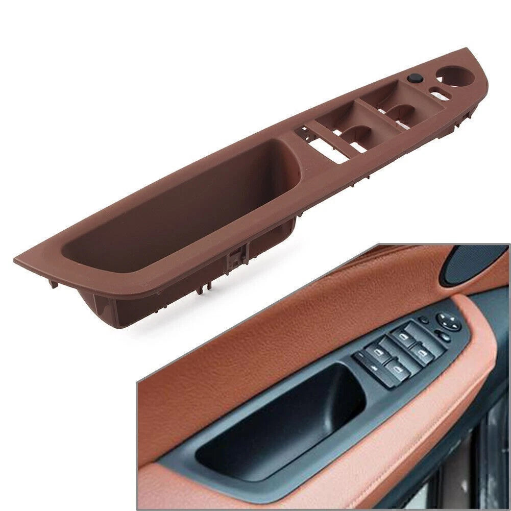 Inner Door Handle Panel Trim Cover for BMW X5 X6 (E70) 2007–2013 - ABS Red Brown