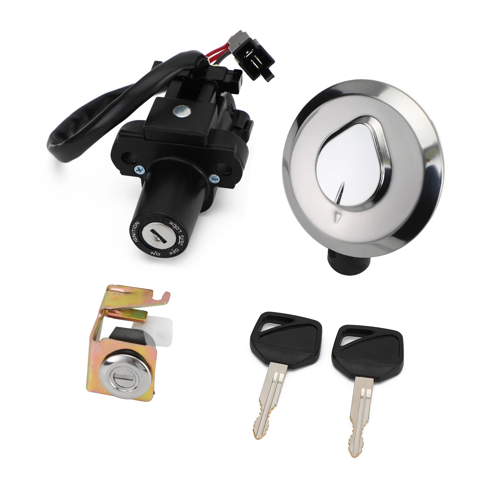 Ignition Switch Fuel Gas Cap Seat Lock Set with Keys for Honda XL125V Varadero (2001–2006)
