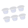 6pc Bicycle Handlebar Rubber End Plugs Caps Locking Grip for White