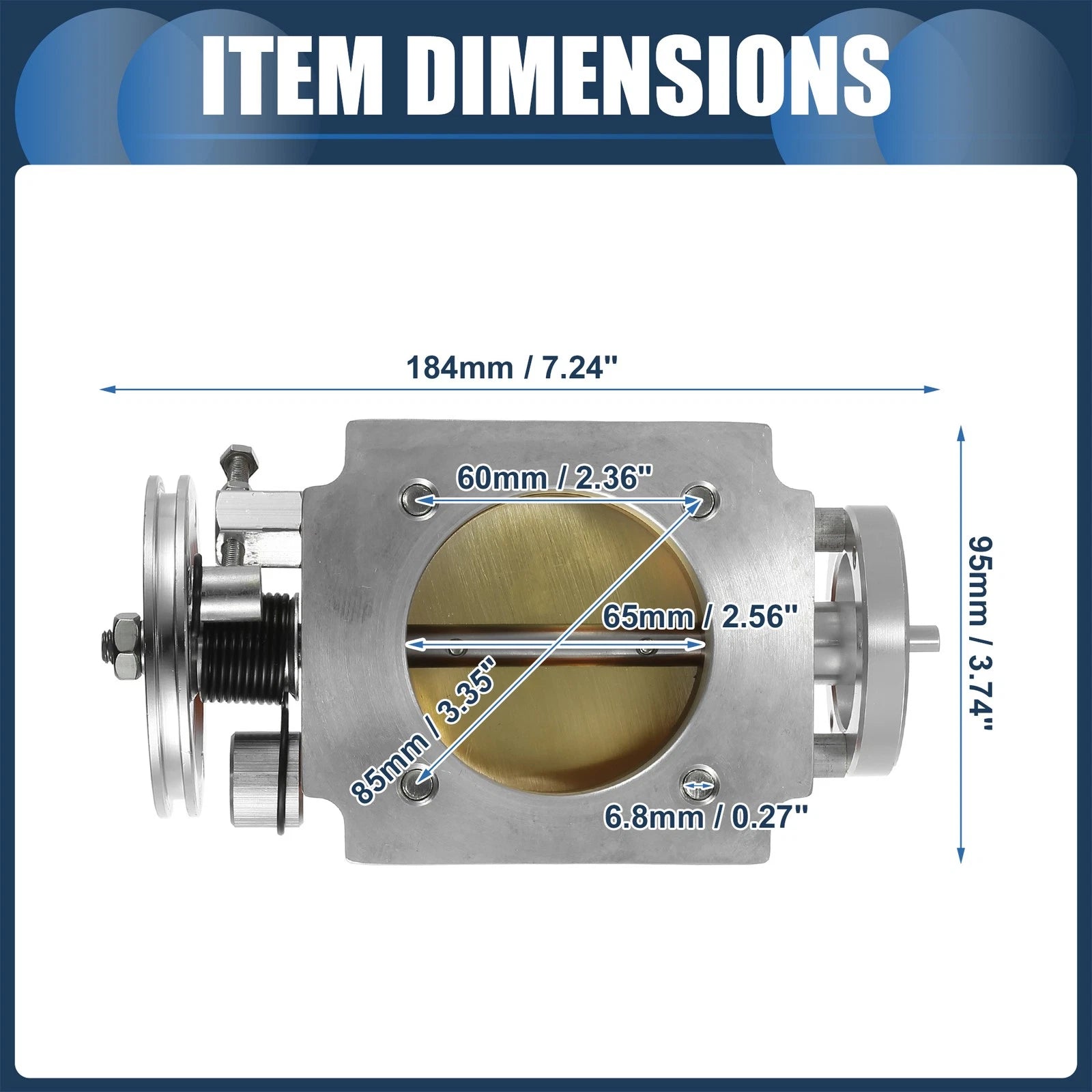 Throttle Body Assembly for Universal Vehicles (65mm/2.56")